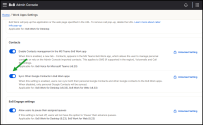 Enabling Sync Other Google Contacts toggle in 8x8 Admin Console Work Apps Settings Contacts section