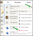 Messages - Block an external SMS sender