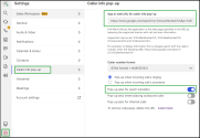 Set up caller/collee info pop-up for warm transfer