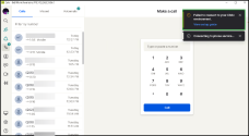 8x8 Work Desktop showing Citrix optimization failure notification with dial pad open and setup guide link