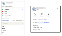 8x8 Work for Desktop interface showing user profile and contact details with DID information hidden, based on on DID visibility settings