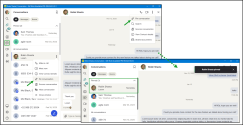 Pin a conversation in 8x8 Work via context menu, with confirmation message and updated Pinned list