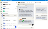Pin a message to save it; pinned messages display in the side panel for quick access