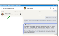 Accessing Saved Messages in 8x8 Work via bookmark icon, showing saved message list and Saved for later label