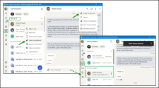 Unpinning a conversation in 8x8 Work via context menu with confirmation message and updated Pinned list