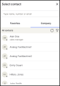 Messages - To send an instanat messages, search by name, number or email the desired company contant and start writing the message