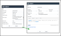  Side-by-side comparison of the old and new Say node editor. The new version includes SSML tag support, speech formatting controls (Pauses, Speed, Say-As, Pitch), validation status, and a Generate Audio Preview option, replacing the simpler text-only editor in the previous version