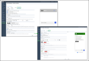 Chat design Edit window page showing the updated interface with options to customize the chat window, including logo upload, color settings, chatbot name, and avatar. A preview panel displays the updated chat widget appearance