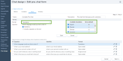 Choose the default language for translation