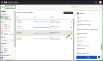 View audit event details panel showing user extension properties, including extension number, license ID, and PBX settings in 8x8 Admin Console
