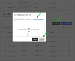 Bulk import opted-out phone numbers to SMS opt-out list using CSV file upload in 8x8 Admin Console