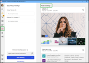 Access past meetings to view the participants, recordings and highlights, action items, summary, and transcript, if any