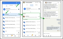 Pin a conversation in 8x8 Work for Mobile to keep it at the top of the Messages tab Pinned section