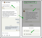 Unpin a message from the Pinned messages list in 8x8 Work for Mobile via long-press More options menu; removed from pinned list