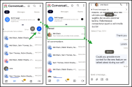 Pin a conversation in 8x8 Work for Mobile using the Pin option, then view it in the Pinned section