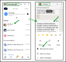 Unsave a message in 8x8 Work for Mobile from within the conversation via long-press it and selecting  Save message from the options menu