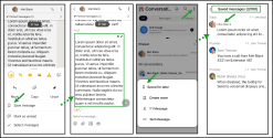 Save a message in 8x8 Work for Mobile via long-press action menu, then access saved messages via More options Saved for later