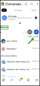 Unpin a conversation in 8x8 Work for Mobile via swipe left on a pinned item; tap Unpin button 
